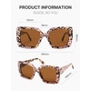 image:imageSOJOS Retro Oversized Square Acetate Sunglasses Women Polarized Trendy Ladies Shades Sun Glasses Big CrushTortoiseBrown