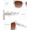 image:imageSOJOS Retro Oversized Square Acetate Sunglasses Women Polarized Trendy Ladies Shades Sun Glasses Big CrushWhiteBrown