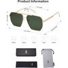 image:imageSOJOS Retro Oversized Square Polarized Sunglasses for Women Men Vintage Shades Classic Large Metal Sun GlassesSgold
