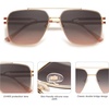 image:imageSOJOS Retro Oversized Square Sunglasses for Women Men Vintage Large Double Bridge Metal Frame Unisex Sunglasses SJ1180GoldGreypink