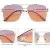 image:imageSOJOS Retro Oversized Square Sunglasses for Women Men Vintage Large Double Bridge Metal Frame Unisex Sunglasses SJ1180GoldPurpleorange