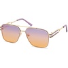 image:imageSOJOS Retro Oversized Square Sunglasses for Women Men Vintage Large Double Bridge Metal Frame Unisex Sunglasses SJ1180GoldPurpleorange