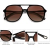 image:imageSOJOS Retro Polarized Aviator Sunglasses Womens Mens Classic 80s 90s Vintage Trendy Square Aviators SJ2174BlackGradient Reddish Brown