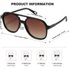 image:imageSOJOS Retro Polarized Aviator Sunglasses Womens Mens Classic 80s 90s Vintage Trendy Square Aviators SJ2174BlackGradient Reddish Brown