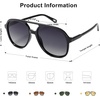 image:imageSOJOS Retro Polarized Aviator Sunglasses Womens Mens Classic 80s 90s Vintage Trendy Square Aviators SJ2174BlackGrey