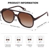 image:imageSOJOS Retro Polarized Aviator Sunglasses Womens Mens Classic 80s 90s Vintage Trendy Square Aviators SJ2174Brown TortoiseGradient Brown