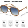 image:imageSOJOS Retro Polarized Aviator Sunglasses Womens Mens Classic 80s 90s Vintage Trendy Square Aviators SJ2174Caramel TortoiseGradient Grey