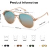 image:imageSOJOS Retro Polarized Aviator Sunglasses Womens Mens Classic 80s 90s Vintage Trendy Square Aviators SJ2174Clear BrownGreen Gradient Brown