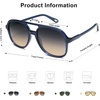 image:imageSOJOS Retro Polarized Aviator Sunglasses Womens Mens Classic 80s 90s Vintage Trendy Square Aviators SJ2174Dark BlueGrey Gradient Brown