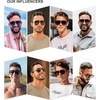 image:imageSOJOS Retro Polarized Aviator Sunglasses Womens Mens Classic 80s 90s Vintage Trendy Square Aviators SJ2174Dark BlueGrey Gradient Brown