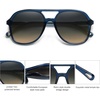 image:imageSOJOS Retro Polarized Aviator Sunglasses Womens Mens Classic 80s 90s Vintage Trendy Square Aviators SJ2174Dark BlueGrey Gradient Brown