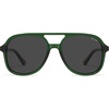 image:imageSOJOS Retro Polarized Aviator Sunglasses Womens Mens Classic 80s 90s Vintage Trendy Square Aviators SJ2174Dark GreenGrey