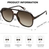image:imageSOJOS Retro Polarized Aviator Sunglasses Womens Mens Classic 80s 90s Vintage Trendy Square Aviators SJ2174Dark TortoiseBrown