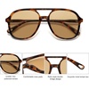 image:imageSOJOS Retro Polarized Aviator Sunglasses Womens Mens Classic 80s 90s Vintage Trendy Square Aviators SJ2174Dark TortoiseLight Brown Tint