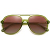 image:imageSOJOS Retro Polarized Aviator Sunglasses Womens Mens Classic 80s 90s Vintage Trendy Square Aviators SJ2174Light GreenGradient Pink