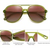 image:imageSOJOS Retro Polarized Aviator Sunglasses Womens Mens Classic 80s 90s Vintage Trendy Square Aviators SJ2174Light GreenGradient Pink