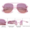 image:imageSOJOS Retro Polarized Aviator Sunglasses Womens Mens Classic 80s 90s Vintage Trendy Square Aviators SJ2174Light PurplePurple Gradient Brown