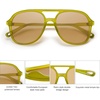 image:imageSOJOS Retro Polarized Aviator Sunglasses Womens Mens Classic 80s 90s Vintage Trendy Square Aviators SJ2174Olive GreenBrown