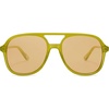 image:imageSOJOS Retro Polarized Aviator Sunglasses Womens Mens Classic 80s 90s Vintage Trendy Square Aviators SJ2174Olive GreenBrown