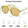 image:imageSOJOS Retro Polarized Aviator Sunglasses Womens Mens Classic 80s 90s Vintage Trendy Square Aviators SJ2174Olive GreenBrown