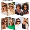 image:imageSOJOS Retro Polarized Aviator Sunglasses Womens Mens Classic 80s 90s Vintage Trendy Square Aviators SJ2174Tortoise Gradient BrownBrown