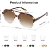 image:imageSOJOS Retro Polarized Aviator Sunglasses Womens Mens Classic 80s 90s Vintage Trendy Square Aviators SJ2174Tortoise Gradient BrownBrown