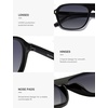 image:imageSOJOS Retro Polarized Aviator Sunglasses Womens MensTrendy Rectangle 70s UV400 Shades Sun Glasses SJ2712BlackGrey Grading