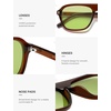 image:imageSOJOS Retro Polarized Aviator Sunglasses Womens MensTrendy Rectangle 70s UV400 Shades Sun Glasses SJ2712BrownGreen