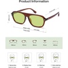 image:imageSOJOS Retro Polarized Aviator Sunglasses Womens MensTrendy Rectangle 70s UV400 Shades Sun Glasses SJ2712BrownGreen
