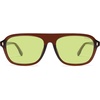 image:imageSOJOS Retro Polarized Aviator Sunglasses Womens MensTrendy Rectangle 70s UV400 Shades Sun Glasses SJ2712BrownGreen
