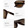 image:imageSOJOS Retro Polarized Aviator Sunglasses Womens MensTrendy Rectangle 70s UV400 Shades Sun Glasses SJ2712TortoiseBrown