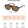 image:imageSOJOS Retro Polarized Aviator Sunglasses Womens MensTrendy Rectangle 70s UV400 Shades Sun Glasses SJ2712TortoiseBrown