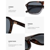 image:imageSOJOS Retro Polarized Aviator Sunglasses Womens MensTrendy Rectangle 70s UV400 Shades Sun Glasses SJ2712TortoiseGrey