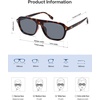 image:imageSOJOS Retro Polarized Aviator Sunglasses Womens MensTrendy Rectangle 70s UV400 Shades Sun Glasses SJ2712TortoiseGrey