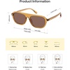 image:imageSOJOS Retro Polarized Aviator Sunglasses Womens MensTrendy Rectangle 70s UV400 Shades Sun Glasses SJ2712Yellow BrownBrown
