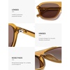 image:imageSOJOS Retro Polarized Aviator Sunglasses Womens MensTrendy Rectangle 70s UV400 Shades Sun Glasses SJ2712Yellow BrownBrown