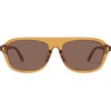 image:imageSOJOS Retro Polarized Aviator Sunglasses Womens MensTrendy Rectangle 70s UV400 Shades Sun Glasses SJ2712Yellow BrownBrown