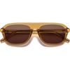 image:imageSOJOS Retro Polarized Aviator Sunglasses Womens MensTrendy Rectangle 70s UV400 Shades Sun Glasses SJ2712Yellow BrownBrown