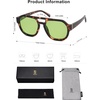 image:imageSOJOS Retro Polarized Aviator Sunglasses Womens Vintage Shades Trendy Stylish Sunnies SJ2343Tortoise  Green Lens