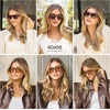 image:imageSOJOS Retro Polarized Aviator Sunglasses for Women Men 80s 90s Trendy UV400 Shades SJ2648BlackDark Brown