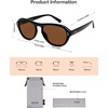 image:imageSOJOS Retro Polarized Aviator Sunglasses for Women Men 80s 90s Trendy UV400 Shades SJ2648BlackDark Brown