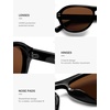 image:imageSOJOS Retro Polarized Aviator Sunglasses for Women Men 80s 90s Trendy UV400 Shades SJ2648BlackDark Brown