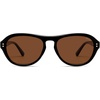 image:imageSOJOS Retro Polarized Aviator Sunglasses for Women Men 80s 90s Trendy UV400 Shades SJ2648BlackDark Brown