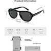 image:imageSOJOS Retro Polarized Aviator Sunglasses for Women Men 80s 90s Trendy UV400 Shades SJ2648BlackGrey