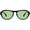 image:imageSOJOS Retro Polarized Aviator Sunglasses for Women Men 80s 90s Trendy UV400 Shades SJ2648BlackLight Green Tint