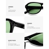 image:imageSOJOS Retro Polarized Aviator Sunglasses for Women Men 80s 90s Trendy UV400 Shades SJ2648BlackLight Green Tint