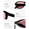 image:imageSOJOS Retro Polarized Aviator Sunglasses for Women Men 80s 90s Trendy UV400 Shades SJ2648BlackLight Pink Tint