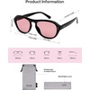 image:imageSOJOS Retro Polarized Aviator Sunglasses for Women Men 80s 90s Trendy UV400 Shades SJ2648BlackLight Pink Tint