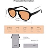 image:imageSOJOS Retro Polarized Aviator Sunglasses for Women Men 80s 90s Trendy UV400 Shades SJ2648BlackLight Yellow Tint