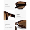 image:imageSOJOS Retro Polarized Aviator Sunglasses for Women Men 80s 90s Trendy UV400 Shades SJ2648Brown TortoiseBrown